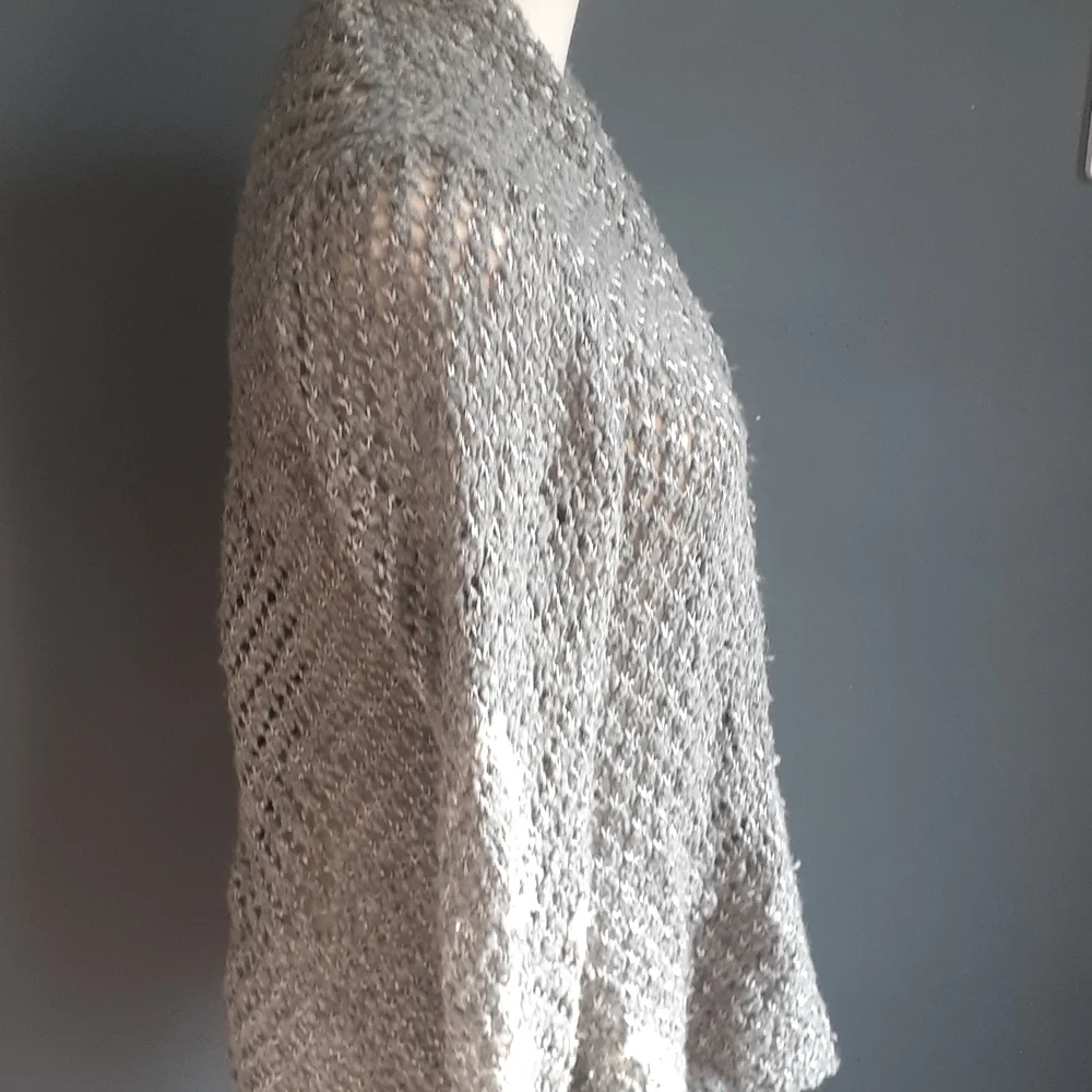 Eileen Fisher women's gray cardigan sweater size M - Picture 6 of 11